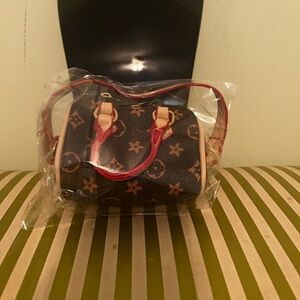 Elegant Brown Handbag Keychain